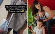 Mãe troca mochila de rodinhas por sacola plástica e resposta do filho viraliza nas redes