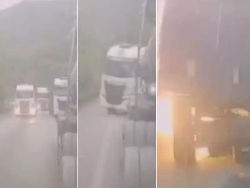 Acidente com duas mortes na Via Anchieta: vídeo mostra colisão de carretas