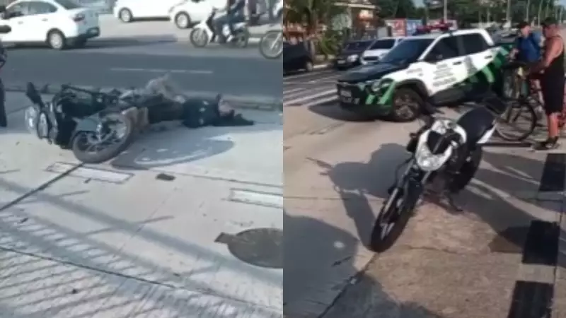 Acidente com moto da PRF deixa duas pessoas feridas na Avenida Augusto Montenegro, em Belém