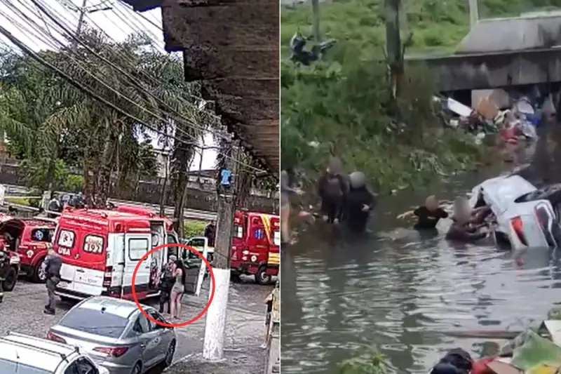 Acidente em São Vicente: 3 mortas após motorista embriagado cair em canal