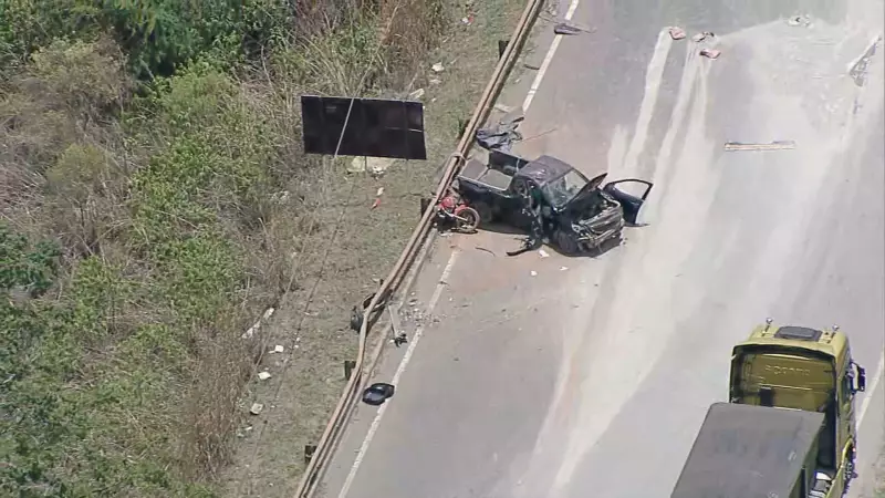 Acidente na DF-150: 2 graves em colisão entre caminhonete e moto