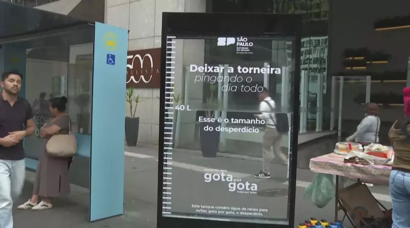 Aquário interativo na Avenida Paulista alerta sobre desperdício de água