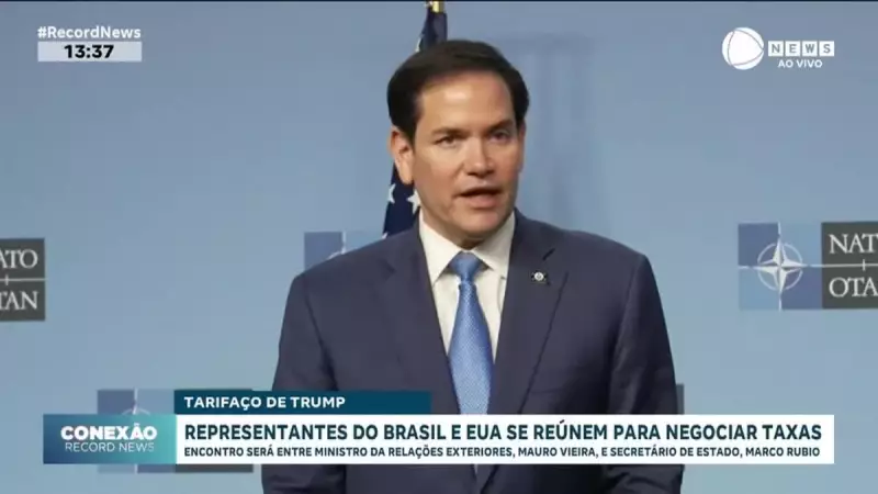 Brasil e EUA negociam tarifas de Trump em reunião entre Vieira e Rubio