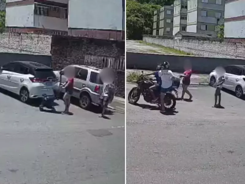 Casal com bebê é roubado por dupla armada em Santos, SP