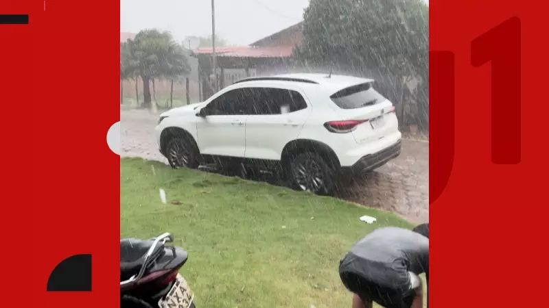 Chuva de granizo surpreende moradores no Sul do Maranhão