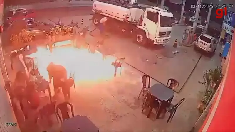 Cigarro Aceso em Posto de Combustível Provoca Princípio de Incêndio e Pânico em Timon