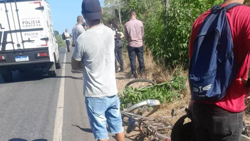 Dois ciclistas morrem atropelados na PI-112 entre Teresina e União