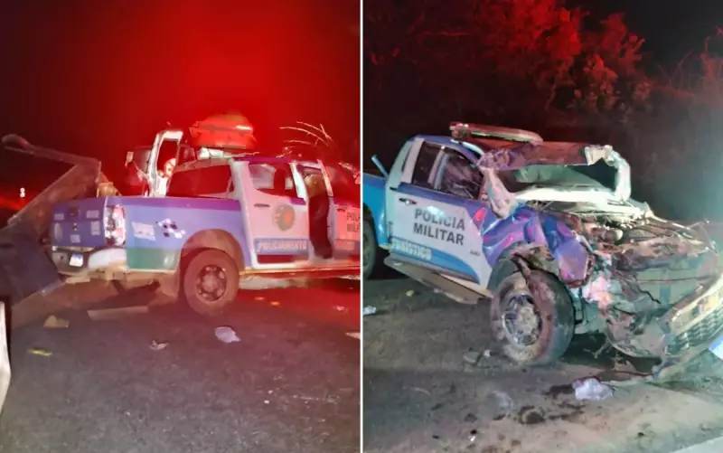 Dois PMs se ferem após viatura capotar na GO-338 em Abadiânia