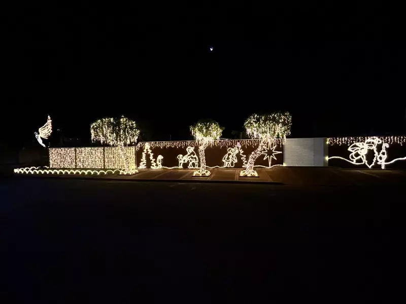 Família transforma casa em atração natalina com 15 mil luzes em MS