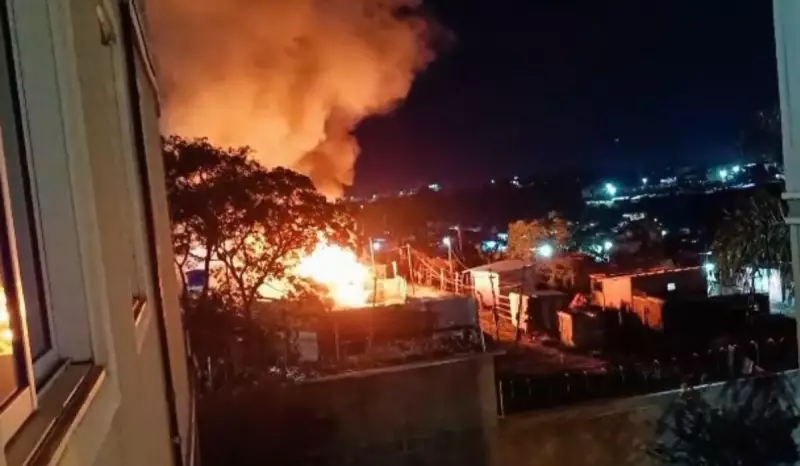 Incêndio atinge comunidade em Piracicaba; chuva ajuda bombeiros