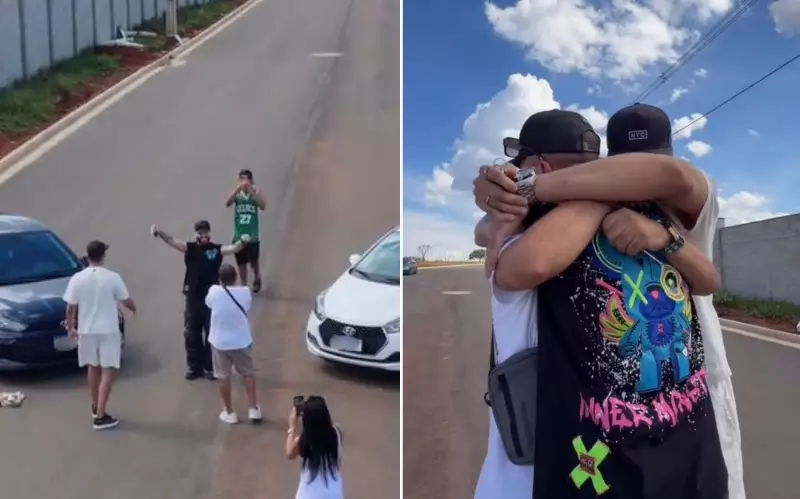 Influenciador emociona ao presentear irmãos com 2 carros em Anápolis