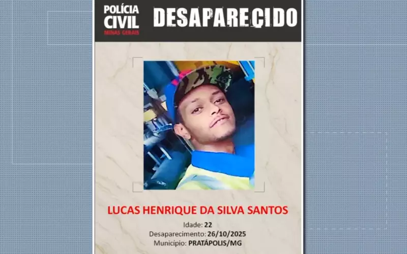 Jovem de 22 anos desaparece em Pratápolis após sair para comprar cigarros