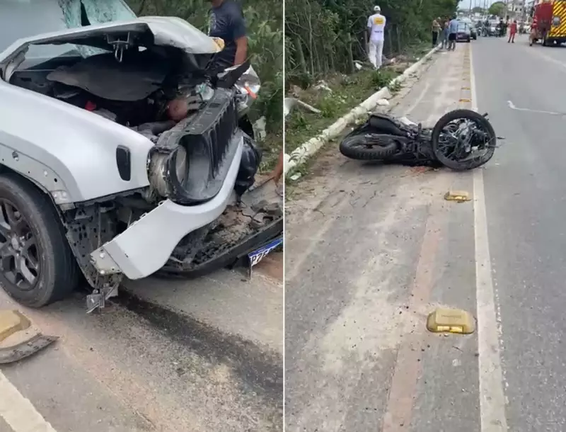 Jovem de 22 anos morre em acidente entre carro e moto em Cabo Frio