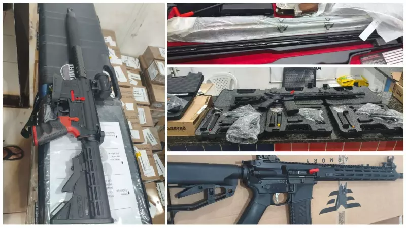 Operação da Polícia apreende arsenal com fuzis, pistolas e rifles em van na MA-125