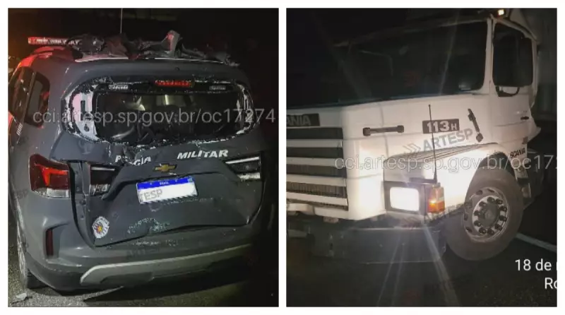 Perseguição na Imigrantes deixa 2 PMs gravemente feridos após acidente