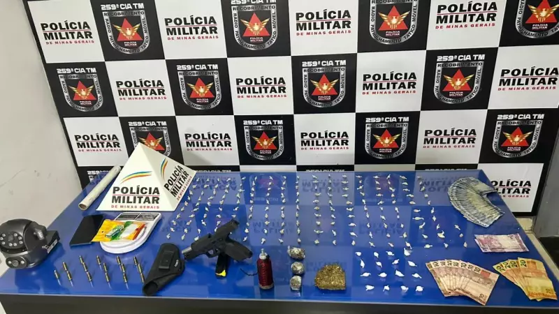 PM apreende granada, arma e drogas e evita ataque do tráfico em Pirapora