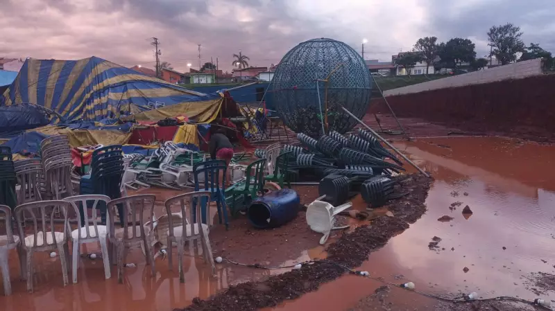 Temporal Devasta Circo em Capela do Alto: Estrutura Desaba Durante Tempestade
