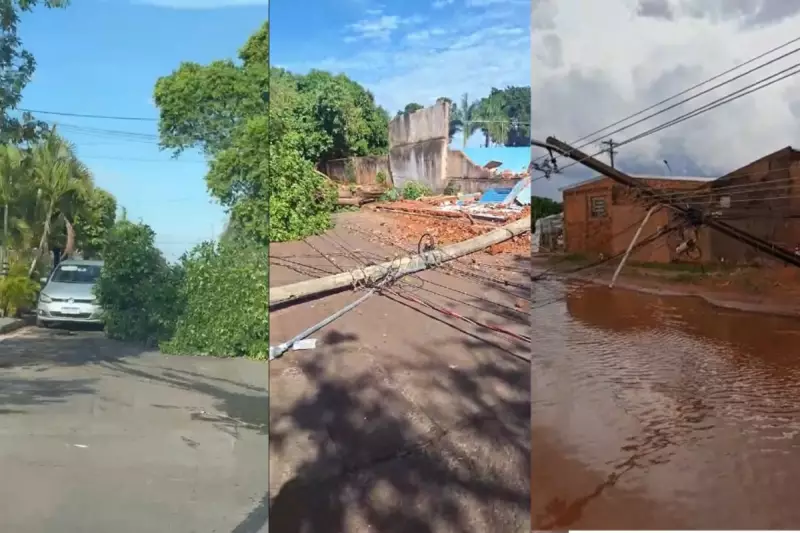Temporal em Campo Grande: Cidades sem luz e ruas destruídas revelam força da natureza