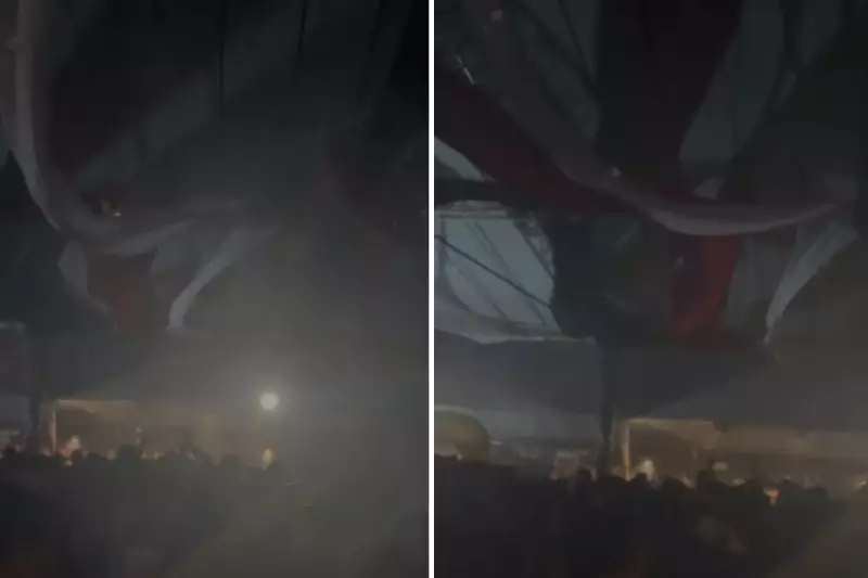 Temporal em Regente Feijó: Jovens se escondem entre carros em meio a correria durante tempestade