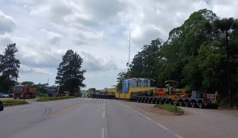 Transformador de 600 toneladas cruza BR-040 e pode causar lentidão