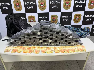 Casal preso com 50 tijolos de cocaína em Ferraz de Vasconcelos