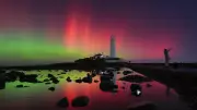 Aurora boreal coloriu céus dos EUA com verde e rosa em raro espetáculo