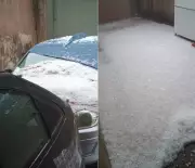 Chuva de granizo causa estragos em São Manuel; aulas suspensas