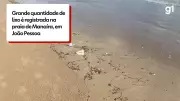 Lixo invade Praia de Manaíra em João Pessoa neste sábado (29)