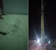 Motociclista escapa de tragédia por fio solto em Búzios