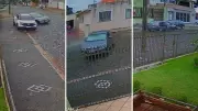 Motorista Perde Controle e Colide com Carros Estacionados em Bairro Residencial do PR; Veja o Vídeo