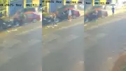 Motorista provoca colisão em série e foge a pé com tranquilidade assustadora em Macapá; veja o vídeo