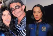 Orlando Bloom posa com atriz fantasiada de Katy Perry no Halloween