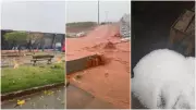 Temporal no Noroeste Fluminense: granizo, enxurradas e destelhamento