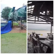 Vendaval causa destruição na praia de Três Marias em Minas Gerais