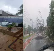 Ventos de 63 km/h causam estragos em Maricá e Saquarema no RJ