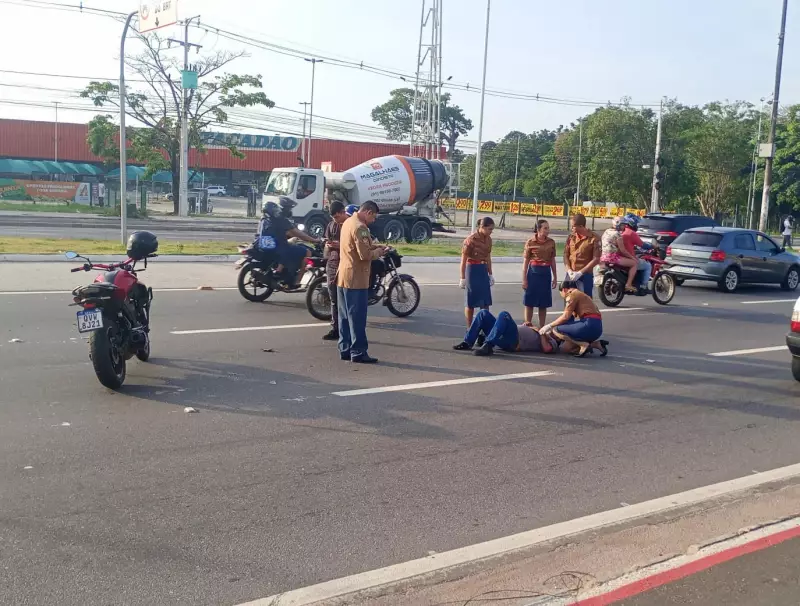 Alunos do CBM socorrem motociclista após atropelamento de cachorro na BR-316