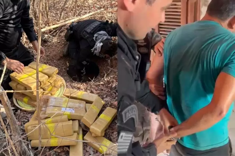 Policia apreende 300 kg de cocaína e prende homem em propriedade rural no Piauí