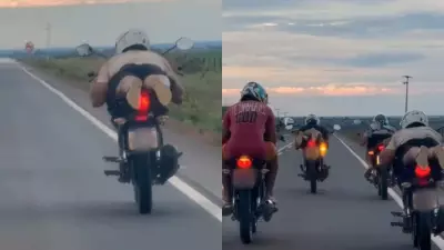 3 motociclistas são flagrados pilotando deitados em rodovia do Piauí