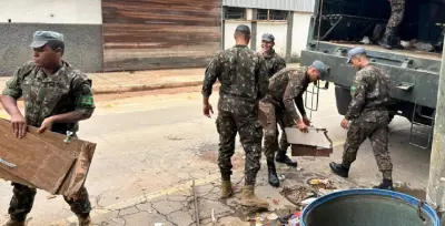 Exército auxilia na limpeza de Juiz de Fora após temporal de 110 mm