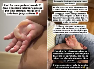 Filho de Viih Tube sofre queimadura grave: entenda os riscos para bebês