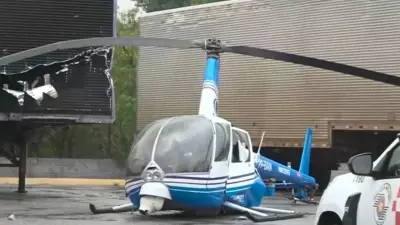 Helicóptero da Band TV faz pouso forçado na Zona Leste de SP; tripulantes estão bem