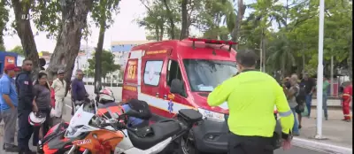 Mulher é atropelada por ônibus no Parque Solon de Lucena, em João Pessoa