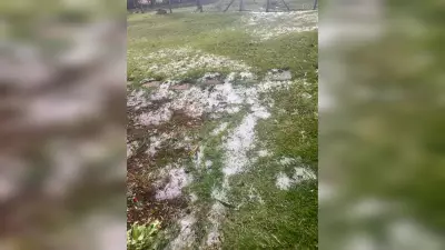 Temporal com granizo atinge cidades de SP e causa alagamentos em Salto