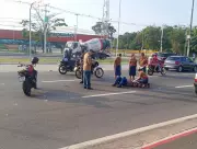 Alunos do CBM socorrem motociclista após atropelamento de cachorro na BR-316