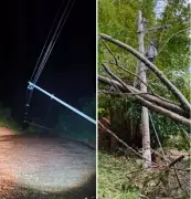 Analândia decreta emergência após vendaval: 43 casas destelhadas e 300 árvores caídas