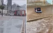 Chuva forte em Goiânia fecha avenidas e bombeiros resgatam motorista ilhado