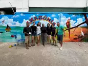 Escola em Belém ganha mural com Letra Decorativa Amazônica feita por alunos