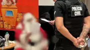Papai Noel preso em shopping de Lages: suspeito de estupro detido durante trabalho