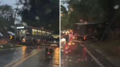 Acidente entre ônibus e caminhão deixa 5 feridos em São José dos Campos