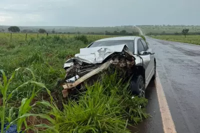 Acidente grave na MS-040 deixa criança de 10 anos em estado grave